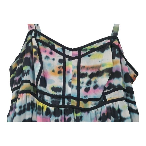 Torrid Plus Size Women's Rainbow Tie-Dye Sleeveless Maxi Dress Chiffon Size 20 - Picture 9 of 16